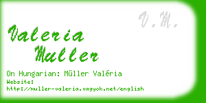 valeria muller business card