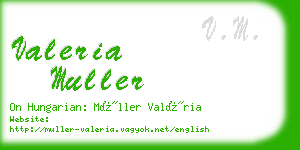 valeria muller business card
